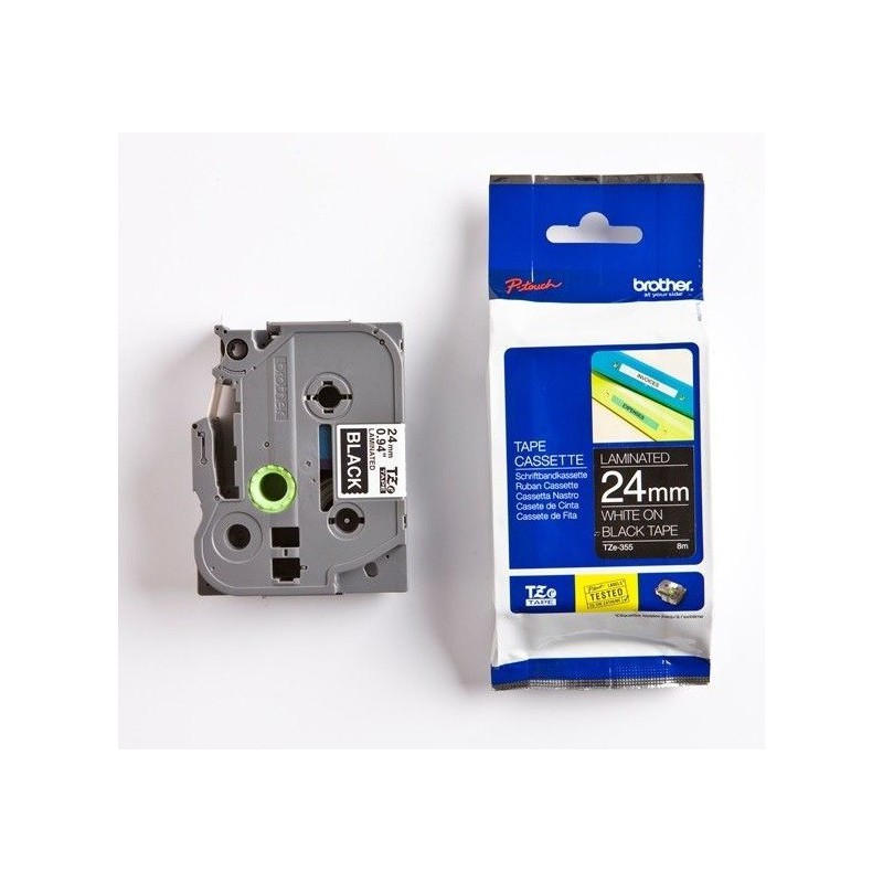 Brother brother-tze-355-biela-na-ciernej-24-mm