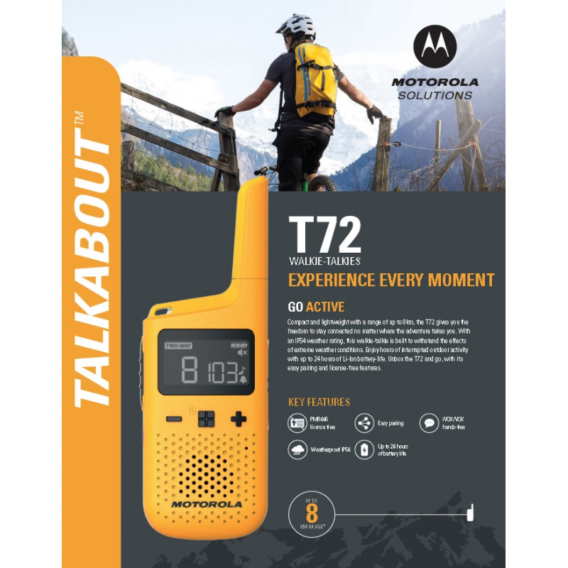 Motorola TALKABOUT T72, žltá
