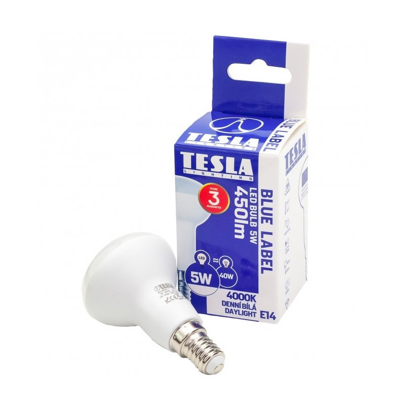 Tesla Reflektor R50, E14, 5W, denná biela