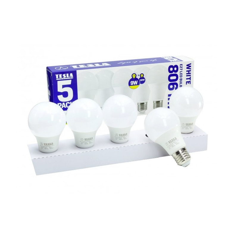 Tesla BULB E27, 9W, teplá biela