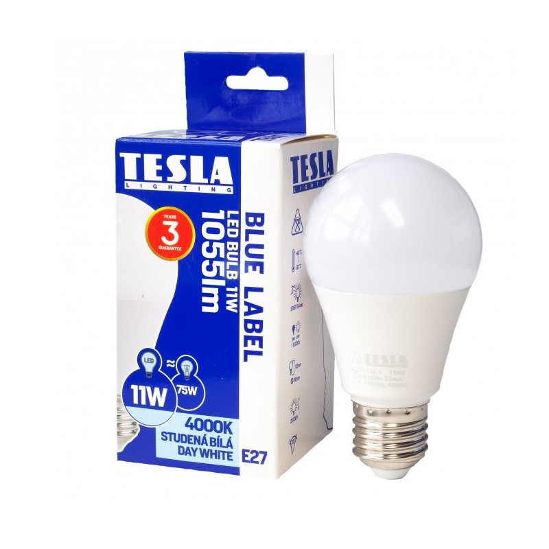 Tesla BULB E27, 11W, denná biela