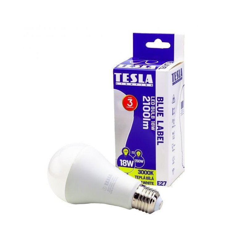 Tesla BULB E27, 18W, teplá biela