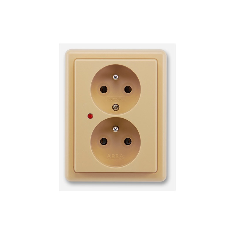 ABB Classic s ochrannými kolíkmi a s ochranou pred prepätím, béžová