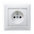 Zásuvka, biela