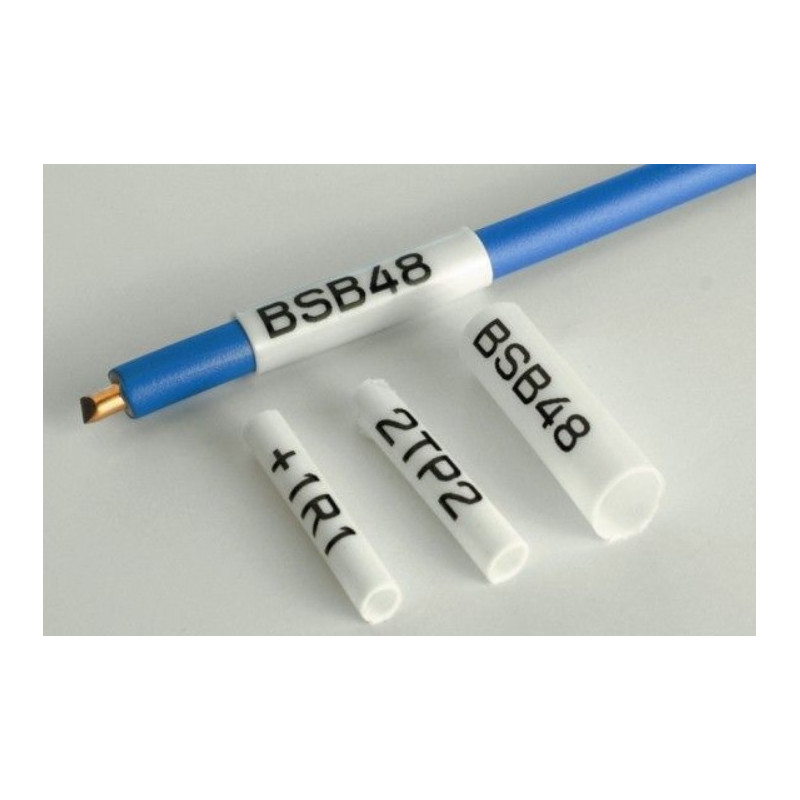 Zmrštitelná bužírka biela, priemer 3,5 mm