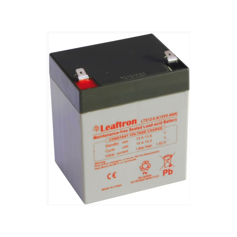 LTX12-5,4T2 (12V/5,4Ah) akumulátor Leaftron pre napájacie systémy