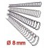 Drôtený hrebeň LEITZ 8, strieborný (balenie 100 ks)