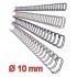 Drôtený hrebeň LEITZ 10, strieborný (balenie 100 ks)