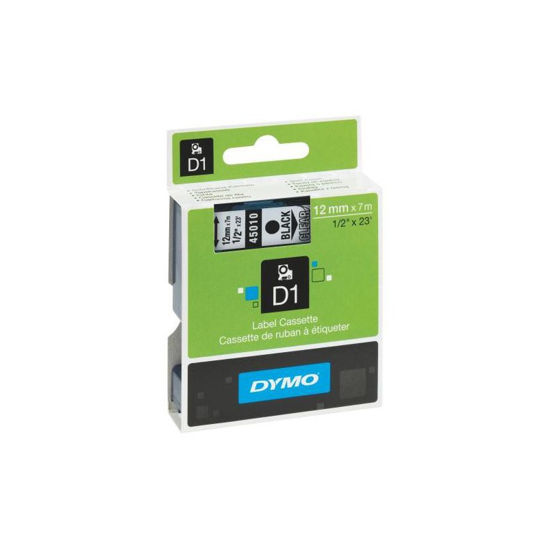 Páska Dymo Pocket 12 mm čierna/priehľadná