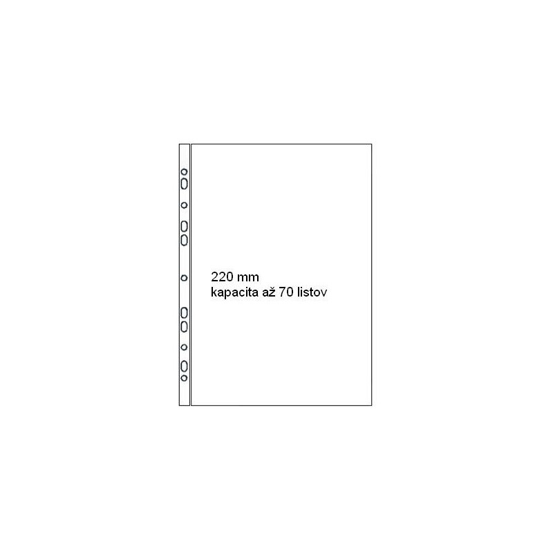 Závesný plastový obal rozšírený "U" s eurozávesom, A4 MAXI, 50 mik.